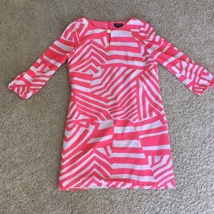 Tahari Long-Sleeve Shift Dress